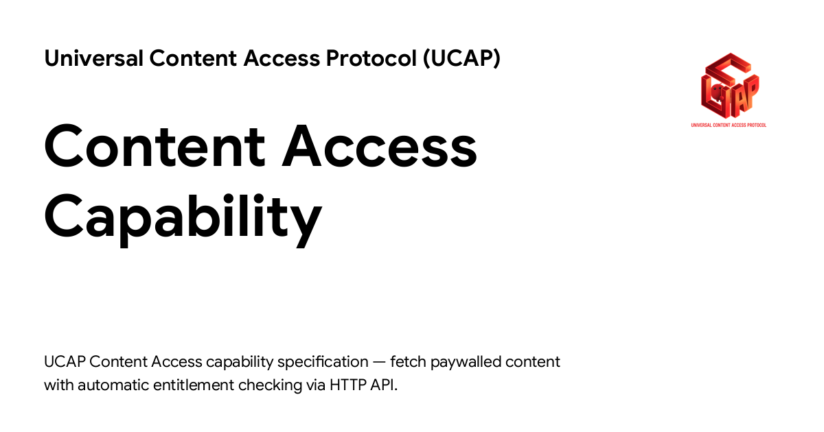 Ucap Embed Content Access Capability - Universal Content Access Protocol (UCAP)